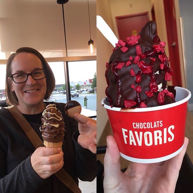 CherylM21's tweet photo. Well, at least @tlrowanrmt &amp; I got ice cream after we voted yesterday...
#onelection2018 #onpoli https://t.co/DreJHFSE8e https://t.co/9IGKksfO54
