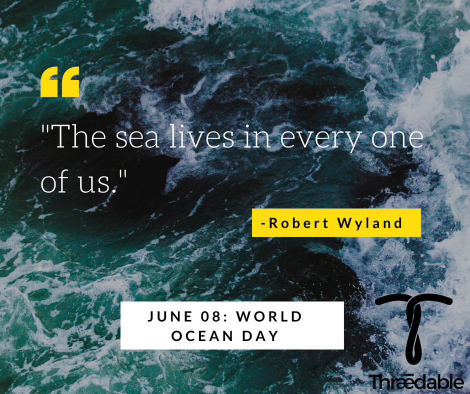 Thraedable's tweet photo. Today’s #WorldOceansDay! By 2050 the ocean will contain more #plastic by weight than fish. Thraedable takes special care not to contribute to any plastic waste. All our items are delivered in #biodegradable mailers! https://t.co/0PxhcoGJb5