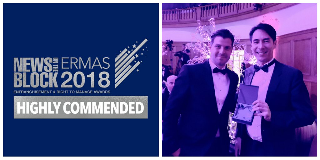 Judge_Priestley's tweet photo. Congratulations to Daniel Tang, Head of the Lease Extensions & Leasehold Enfranchisement team, who was awarded Highly Commended in the 'Regional Professional of the Year' in the #ERMAS2018 Awards Last Night. @newsontheblock Read here https://t.co/IMKbqDuaG1 https://t.co/y3JQM8n8xM