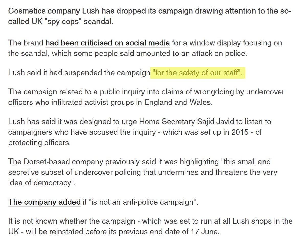 BullshirePolice's tweet image. Err... @LushLtd?

What's this here nonsense then eh?

You have repeatedly alleged "Intimidation", "Aggression", "Bullying" etc. but have provided zero evidence of such a thing.

Now who's #PaidToLie?

#FlushLush