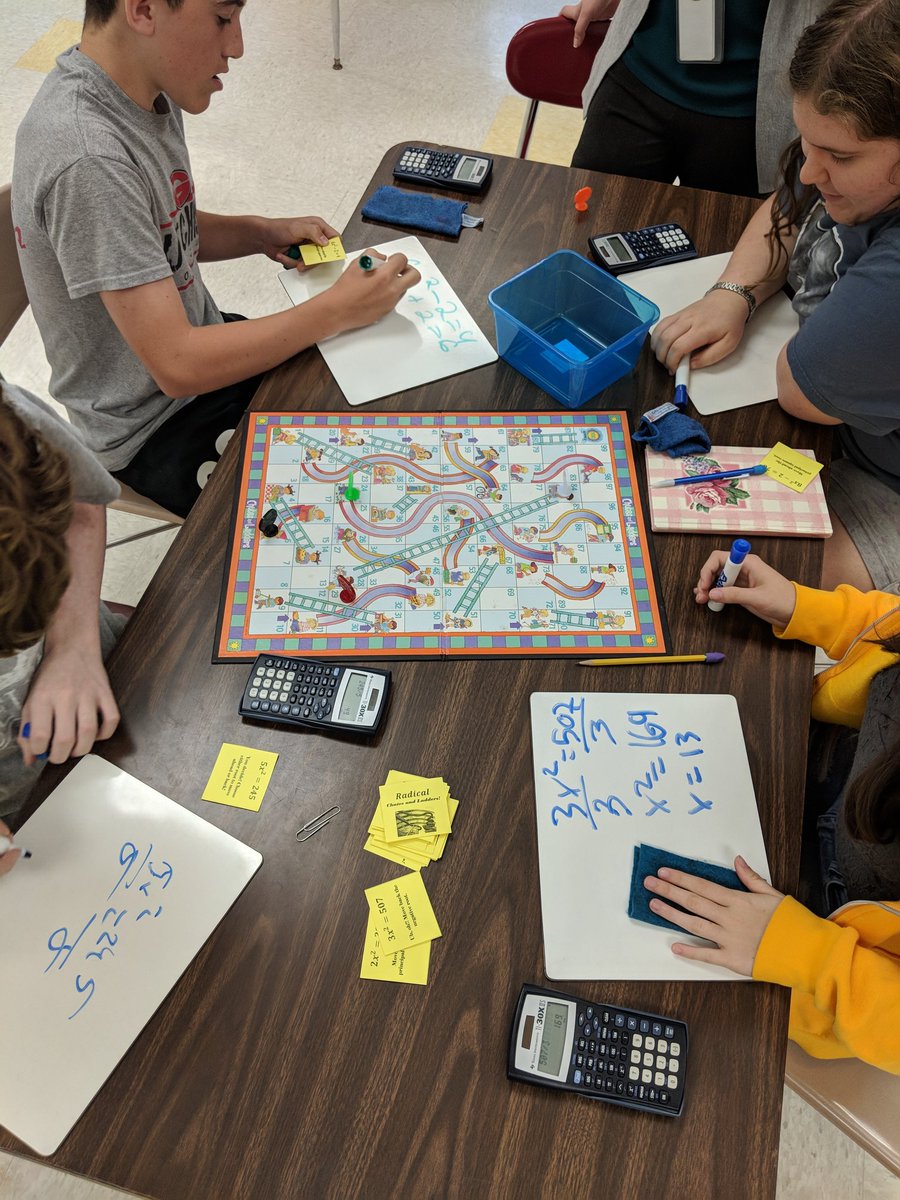 MrsGirardFMS's tweet photo. Algebra 1 prep is getting intense with Radical Chutes and Ladders and a new @breakoutEDU challenge! #fmslearns https://t.co/ulP5S7e4h1