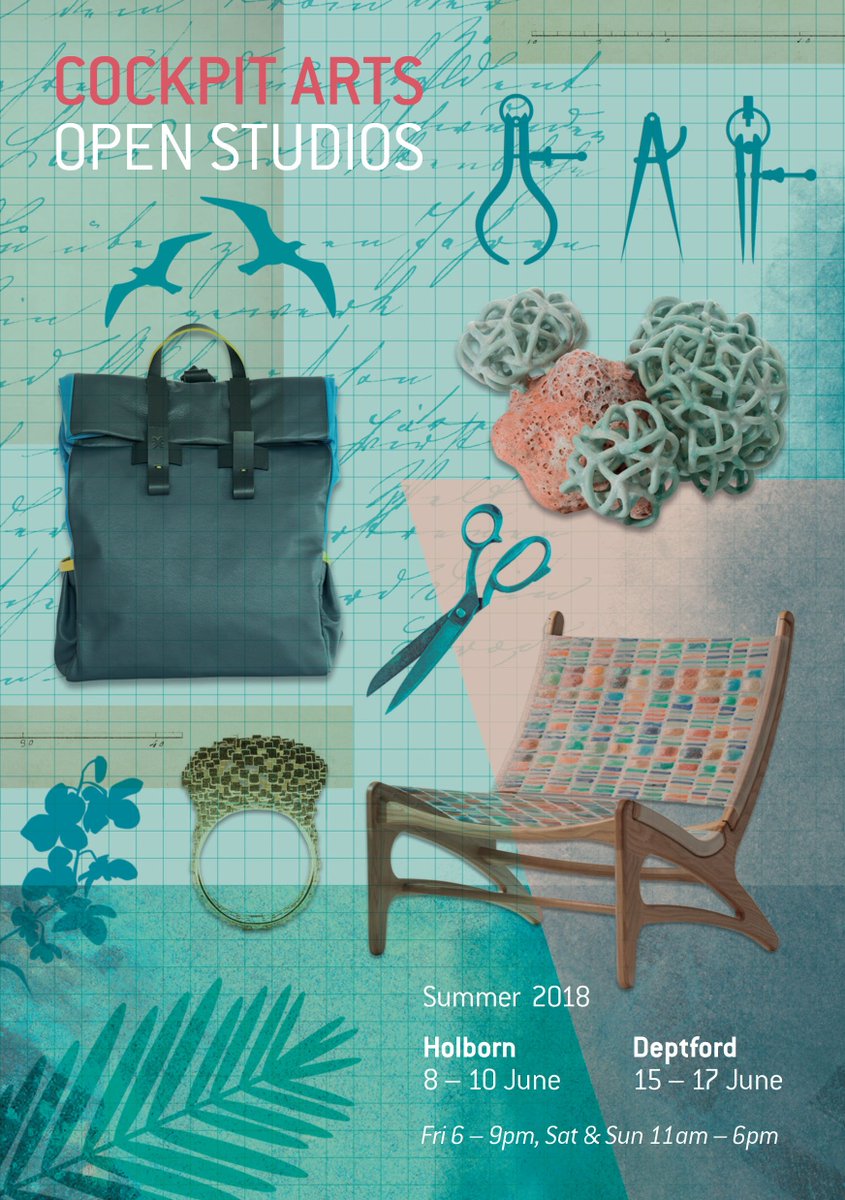 Holborn #cockpitopenstudios start today 6pm - 9pm, we hope to see you there!
Cockpit Arts Summer Open Studios 2018
Holborn | 8-10 June Deptford | 15-17 June 
Free entry, donations welcome
Makers, demonstrations, @LCNLondon feature display and more
Info>>> cockpitarts.com/shop-cockpit/o…