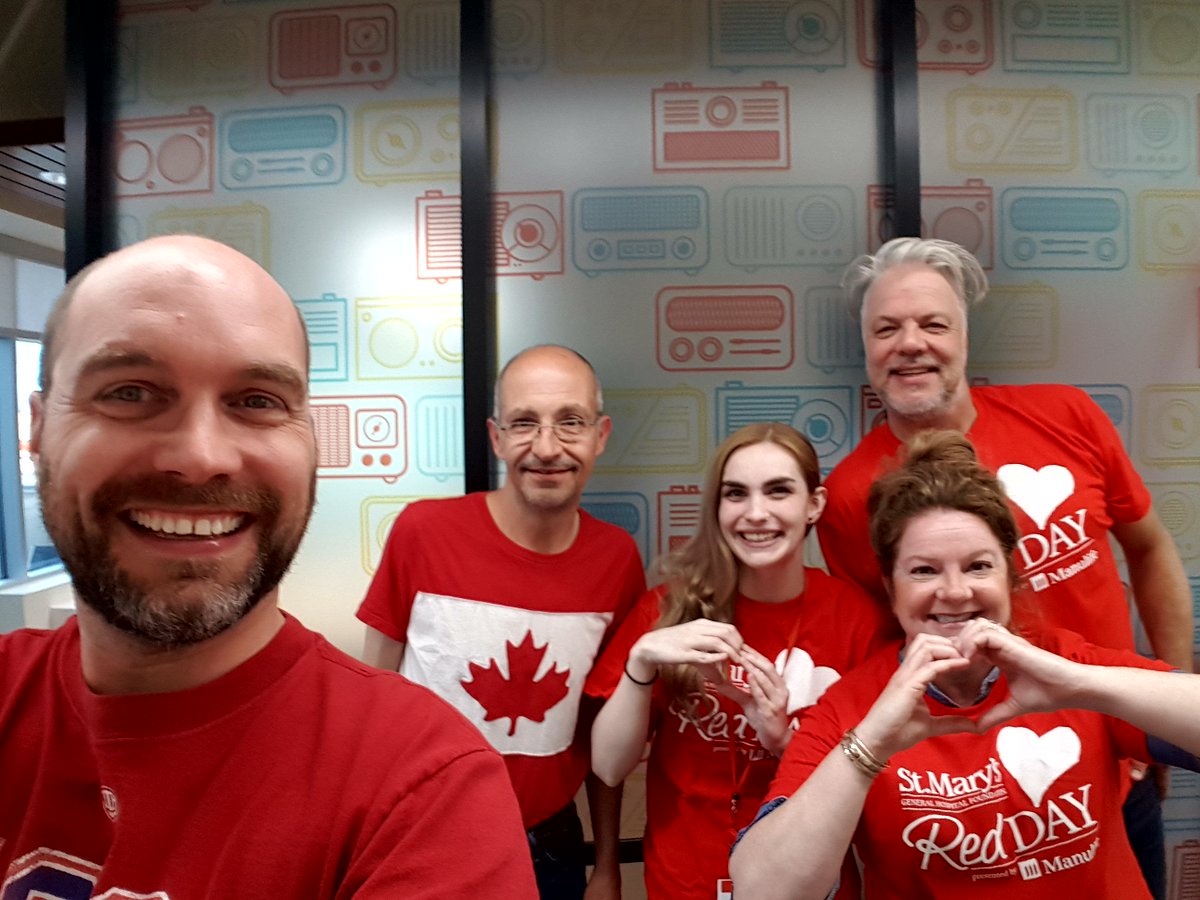 A reminder to rock some red at work or school today in support of @SMGHF and to raise awareness about women's heart health. <a href="/_Blairzo/">Blair Adams</a>, Paul McPhee, <a href="/erinbailey_a/">Erin Anderson</a>, <a href="/lisadrewradio/">Lisa Drew</a>, <a href="/glennpelletier/">glennpelletier</a> #RedDayFriday