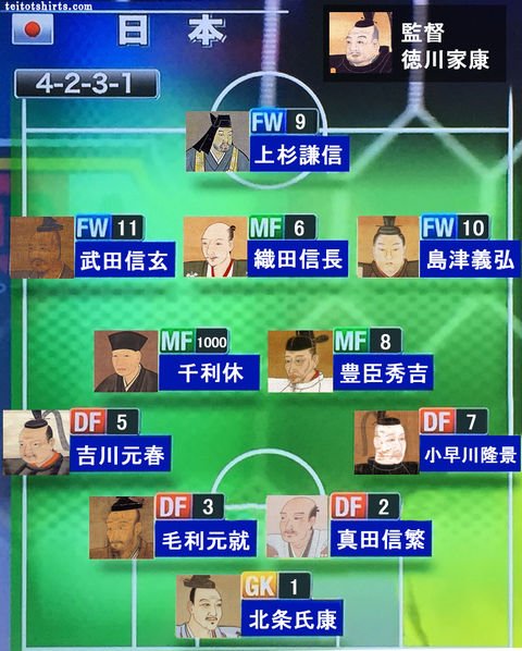 戦国サムライブルー サッカー戦国武将日本代表23人発表 Twitter
