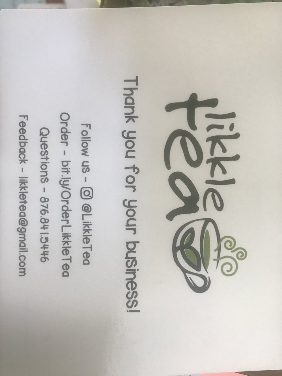 SonjahStanley's tweet photo. My gift of a #LikkleTea from the bubbling budding entrepreneur @PatAntonya #veryproud #gratitude #greatflavours #moretocome #watchoutfidis #ilovetea @LikkleTea https://t.co/brKhCBIYm8
