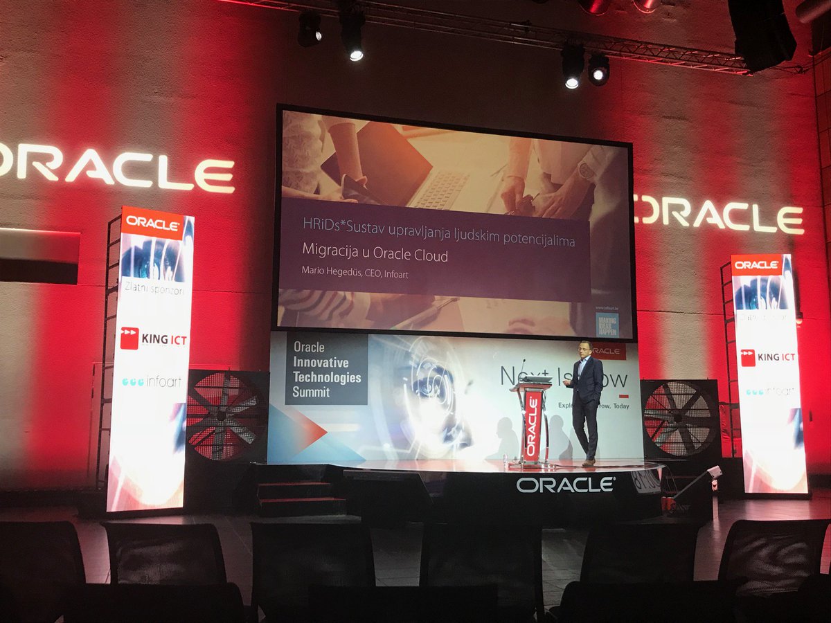 infoarthr's tweet photo. We presented our experiences in migrating Infoart #HCM solution (HRiDs) to #Oracle Cloud at Oracle Innovative Technologies Summit in Zagreb
https://t.co/nIiiJwPSA5 

#Infoart #HRiDs #business #technologies https://t.co/oqBO5CRovs
