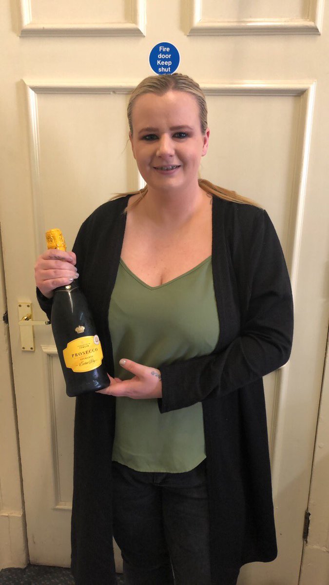 Cheers 🥂 another treat from a happy #conveyancing client for the newest member of our team, Claire