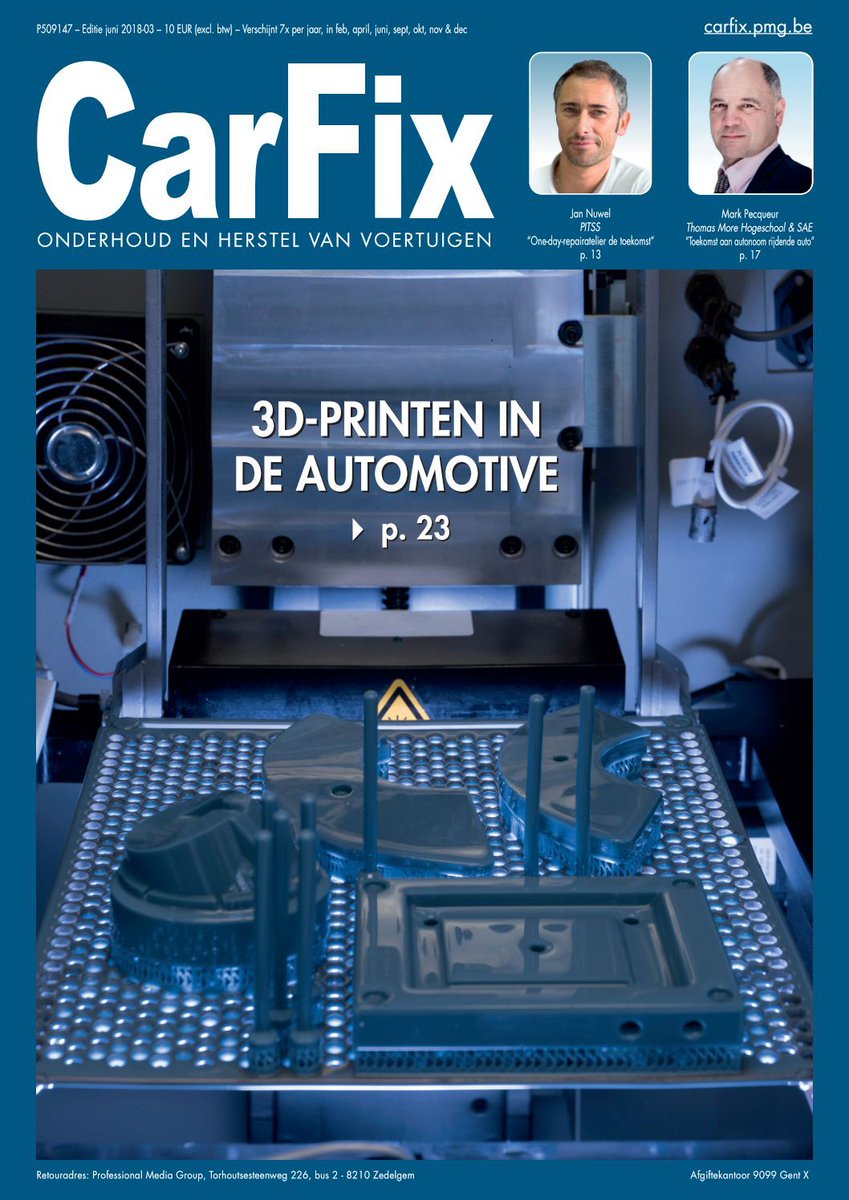 DannyVanParys's tweet photo. Juni-editie vakblad #CarFix 1803 (thema schadeherstel o.a. met Ten Huize Van bij PITSS in Brugge, interview met @Mark_Pecqueur over geconnecteerde voertuigen, verslag Gouden Autosleutelhanger, Educam-seminarie, TRA-conferentie Wenen) nu online te lezen... https://t.co/vjZSUTgB5c https://t.co/MvZK6SHTfZ