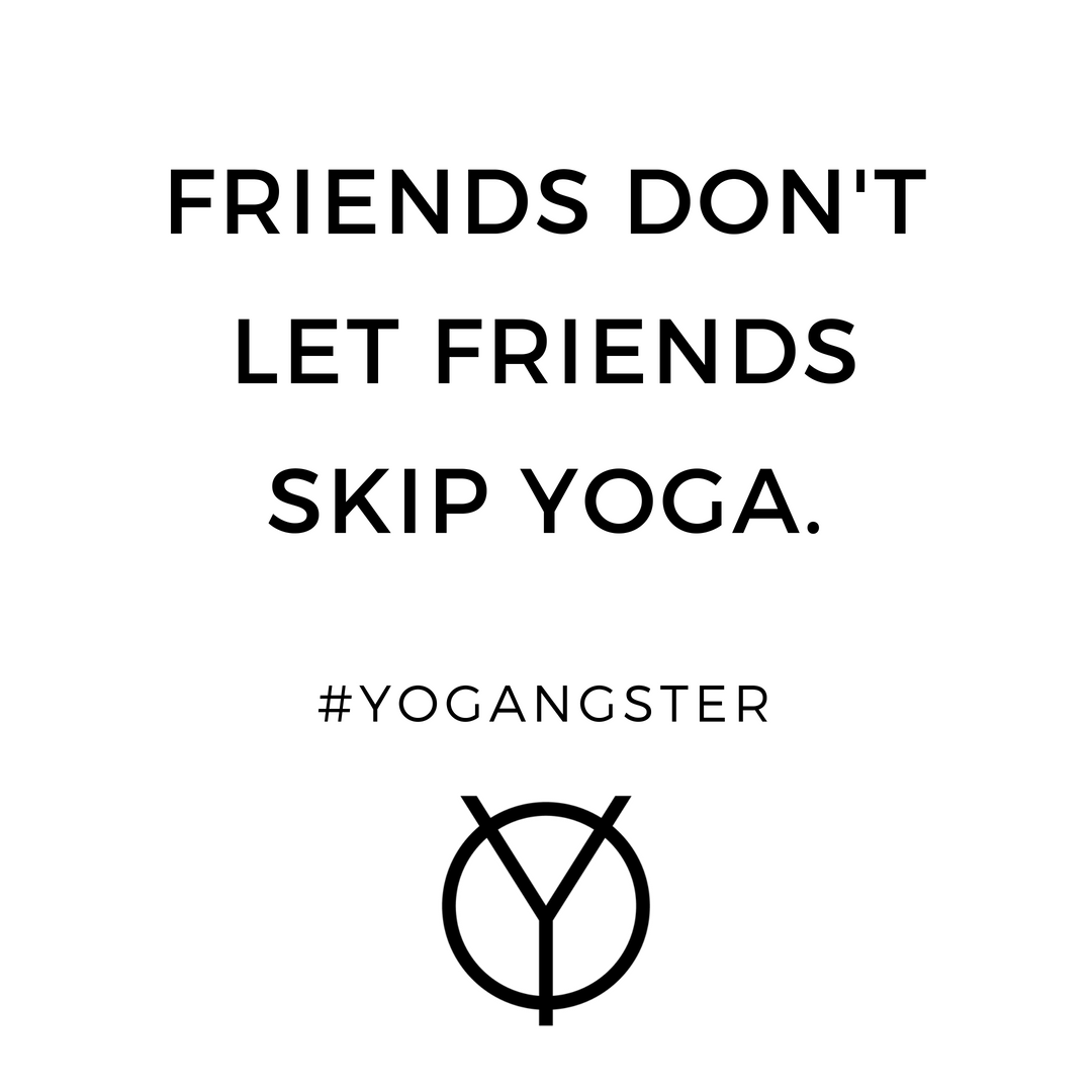 #NationalBestFriendsDay Friends don't let friends skip yoga so grab your bestie and get to class! #Yogangster #FridayFeeling #GoodVibesOnly #YogaFriends #YogaFun #TeamYogangster #YogaLife