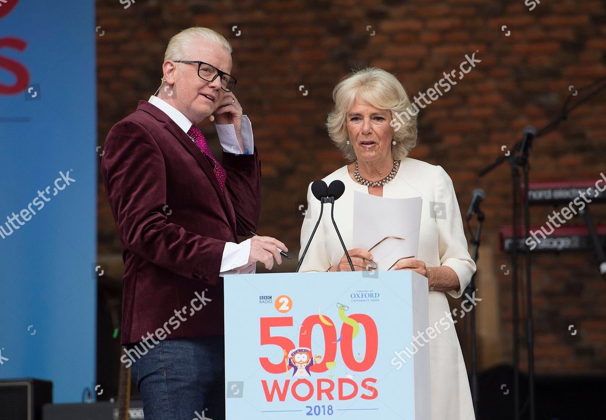 A few more photos of The Duchess of Cornwall at the final of the <a href="/BBCRadio2/">BBC Radio 2</a> #500Words Competition at Hampton Court Palace today.