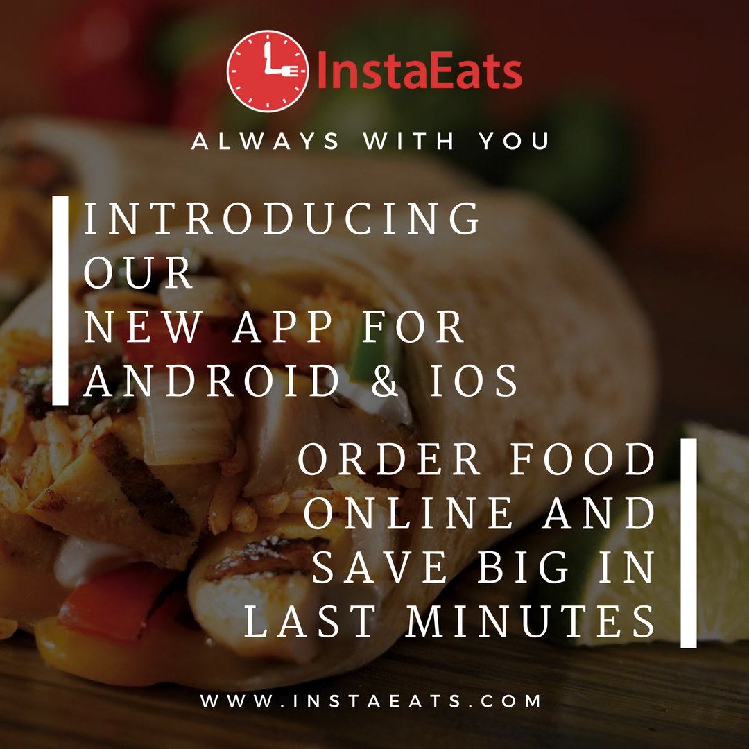 instaeatsapp's tweet photo. #InstaEats - Always with You. Introducing our New App for Android &amp; IOS. Order Food Online and Save Big in Last Minutes.
#lastminute #foodapp #mobileapplication #appdevelopment #orderfood #restaurant #apps #appforthat #instagood #instafood #foodstagram #dinner #lunch #summer https://t.co/H3oz4hQ1F9