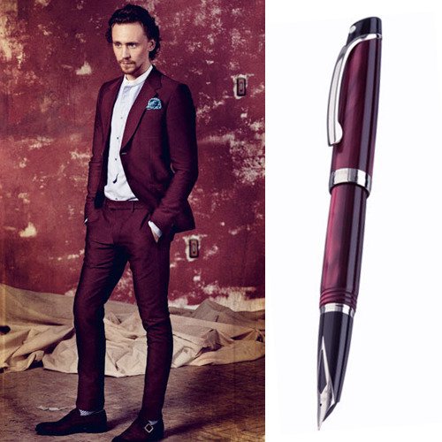 redfacts's tweet photo. You may know Cumberbatch/Otters, but do you know what my SECOND most popular Tumblr post of all time is? Answer: it's Fountain Pens That Look Like Tom Hiddleston. https://t.co/mdsBo6mnzB