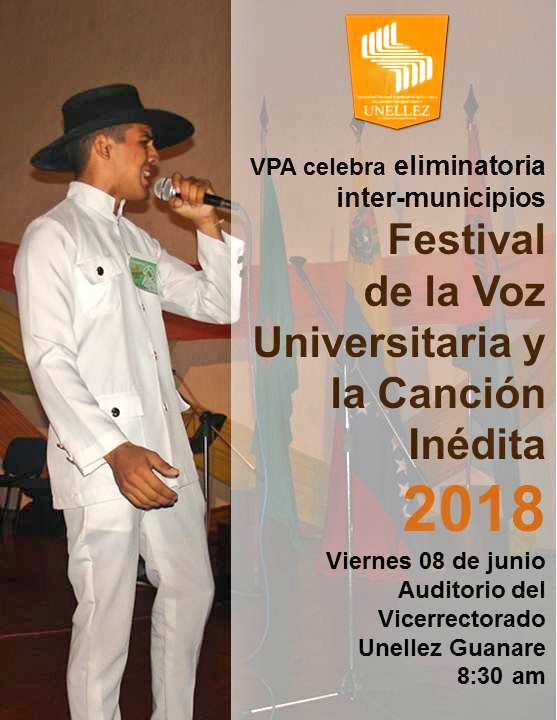 Hoy es la semifinal de la #VozUnellista en el VPA para conocer quiénes representarán a este Vicerrectorado en este festival #CulturaUniversitaria