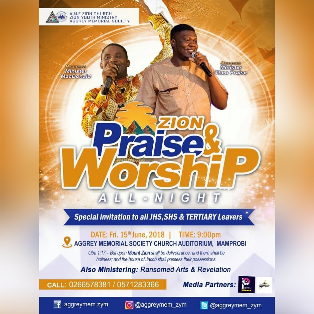 XtianEventsgh's tweet photo. Zion Praise and Worship All-Night
Special invitation to all JHS, SHS and Tertiary leavers
#GHCE
#JuneEvents
#GODISNOTDEAD
#GHCE1 https://t.co/VIcOkdpXrA