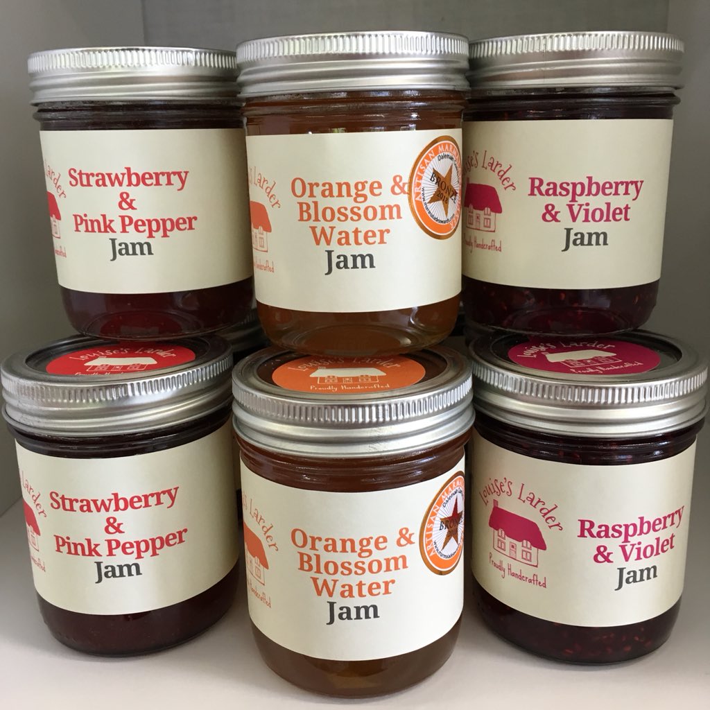aldervineyard's tweet photo. We have just taken delivery of these super #tasty #jams from @LouisesLarder near Crediton! Check them out in the shop, they are #delicious! https://t.co/E5IFM7W347