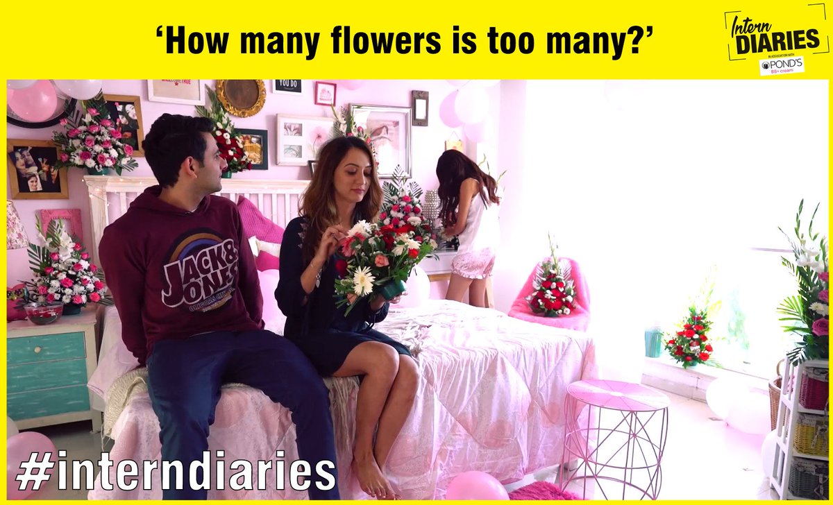 GraziaIndia's tweet photo. Seriously though, should there be a limit on sending someone flowers? #interndiaries #interndiaries in association with #pondsbb+ @PondsIndia
Haven’t seen #interndiaries yet? Tune in here - https://t.co/FITh0h8d9W https://t.co/jMorKpBAlY