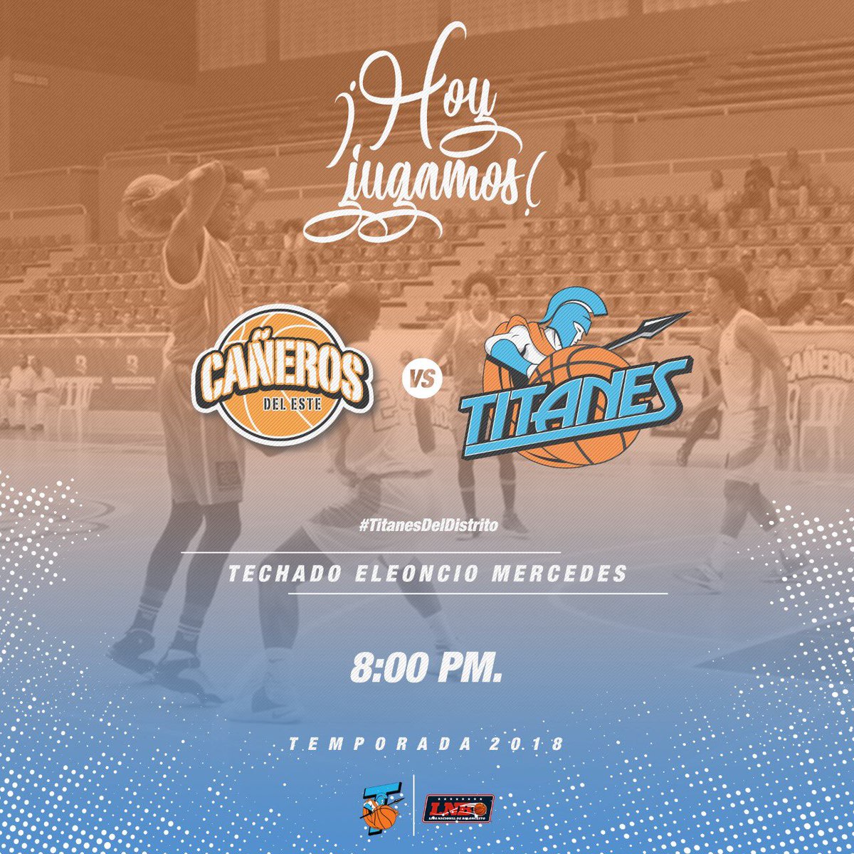 Llego Nuestro Primer partido!!
Visitamos a <a href="/canerosdeleste/">Cañeros del Este</a> 
En el Eleoncio Mercedez-8:00 p.m
<a href="/lnbrd/">#LaSuperLiga</a> 2018🏀
#TitanesDelDistritoNacional