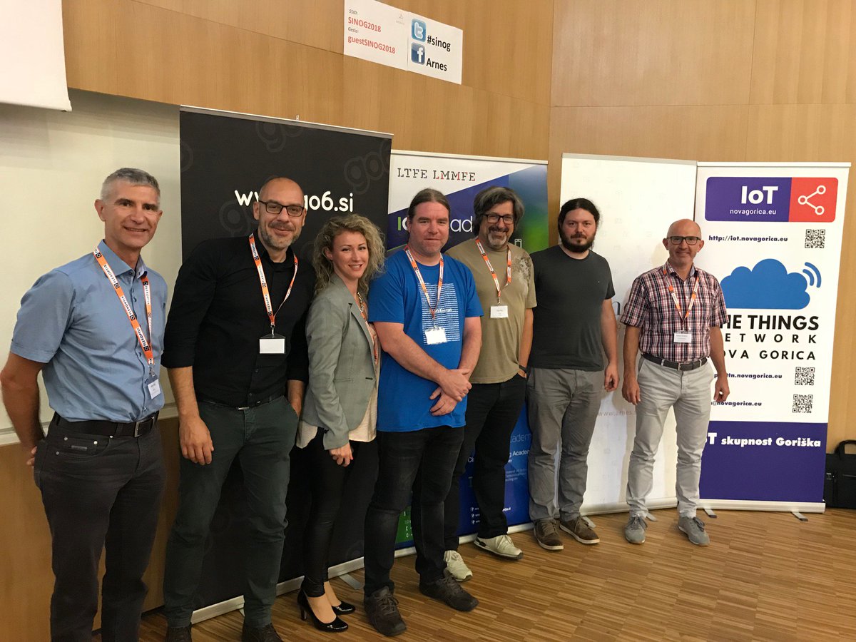 TTN_Nova_Gorica's tweet photo. Our contribute to #sinog 5.0 conference : " #IoT practically with #LoRaWAN (no Gartner graphs)" introducing the @thethingsntwrk approach and use cases with @UrbanKunc , @tomazursic , @spela_mermolja , @JanZorz , @TomS56G , @manojlovicl and @RobertAmbroz https://t.co/NvAM0iKopL