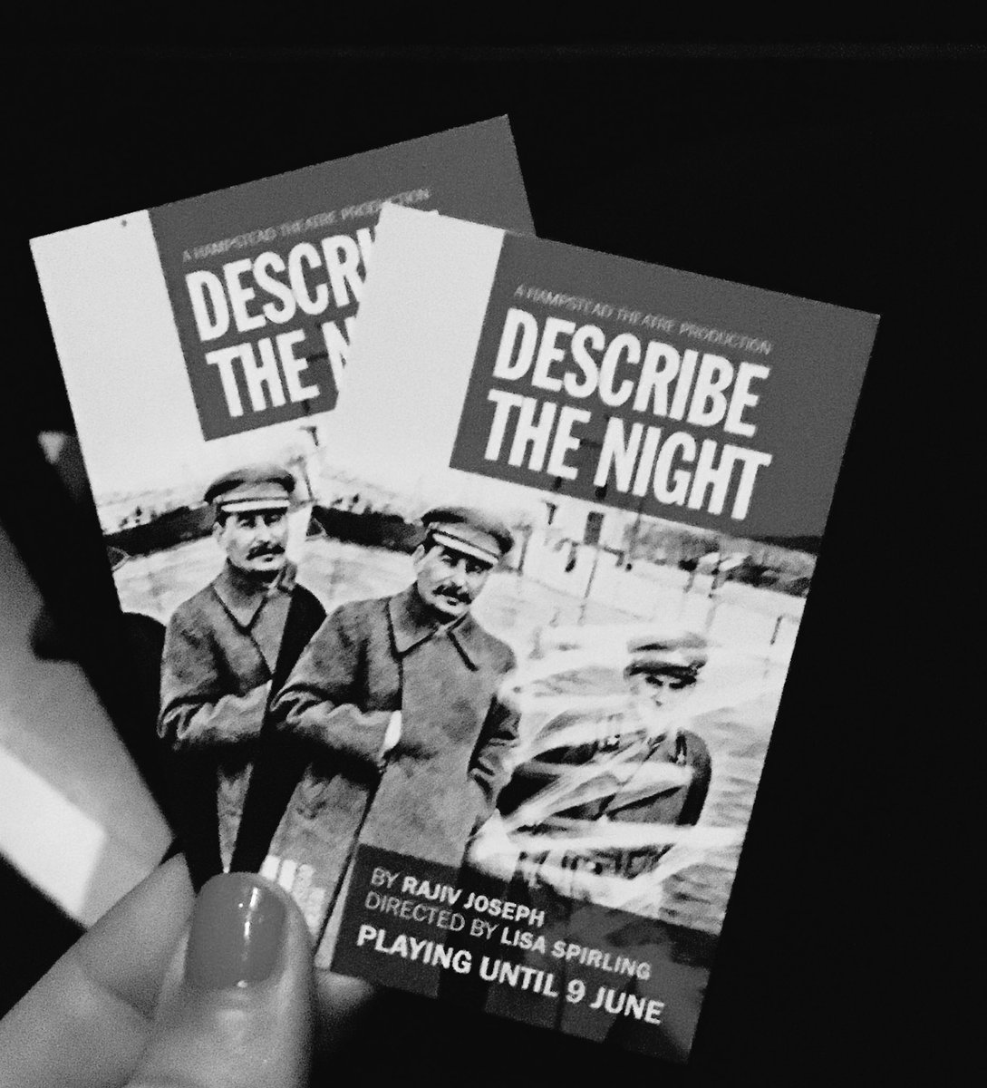 HiddenTheatreCo's tweet photo. Managed to catch #HTDescribeTheNight last night @Hamps_Theatre before it closes tomorrow night! Such a brilliant piece with superb performances from a stellar cast! π #London https://t.co/2eKeEFhhEK