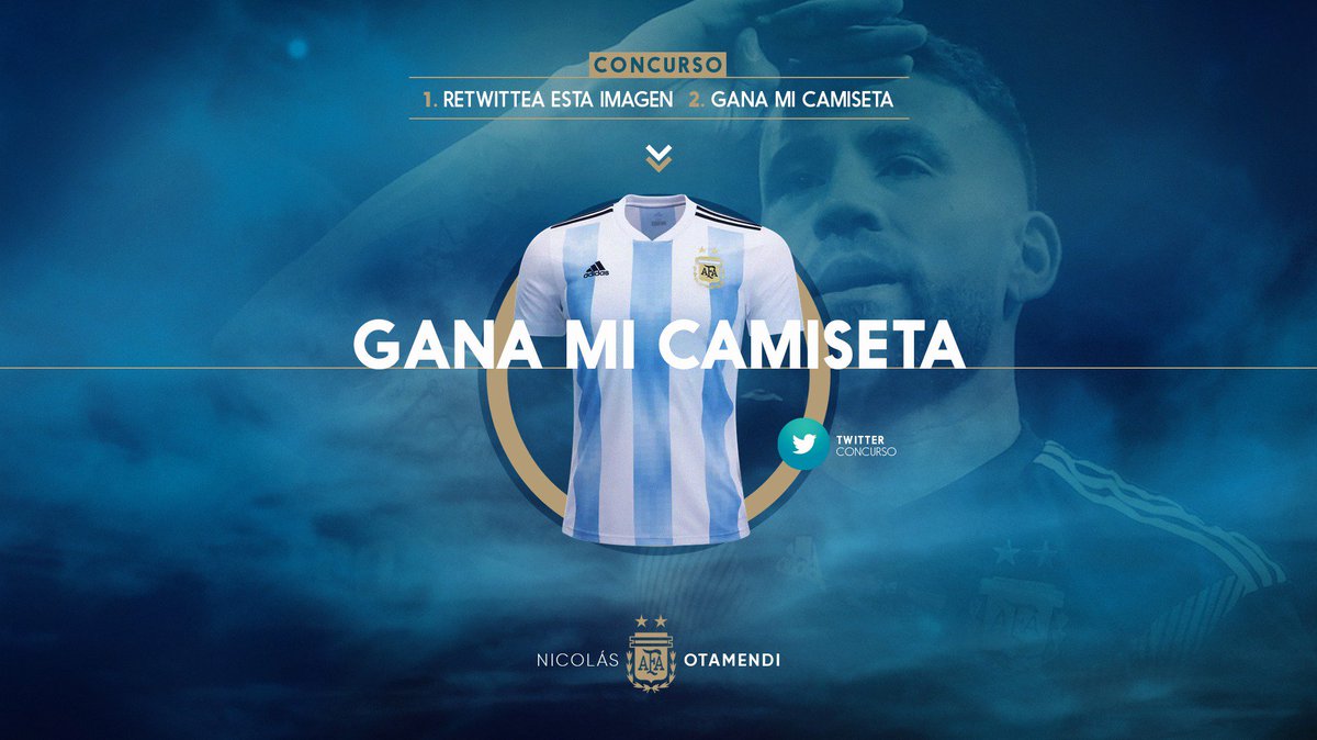 Querés ganar mi camiseta de la selección Argentina? Para eso tenés que hacer retweet de esta imagen. Después tan sólo esperar hasta el día 15 de junio para saber si fuiste el gran ganador. Tenés tiempo hasta el día 14 para participar. Buena suerte 🙌🇦🇷
