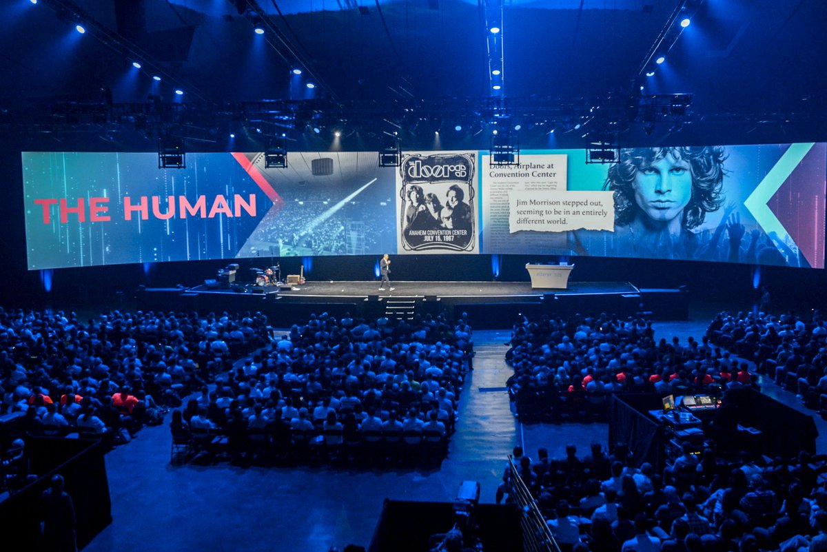 sethg's tweet photo. One of the coolest moments @alteryxdean connecting emotion at @alteryx  #alteryx18 where The Doors actually were the first band here and opened this venue 51 years ago https://t.co/TSRAkWHo2s