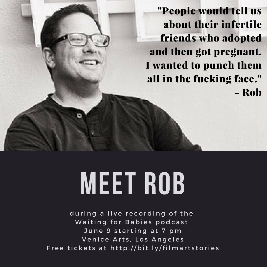 artofif's tweet photo. Did you know that men are diagnosed with #infertility as often as women? Join producer Steven Mavros @venice_arts on Sat 6/9 at 7pm for a live recording of the @WFBpodcast discussing the ways that infertility impacts men. You'll meet Rob &amp; other men who will share their stories. https://t.co/X56QGSwWQz
