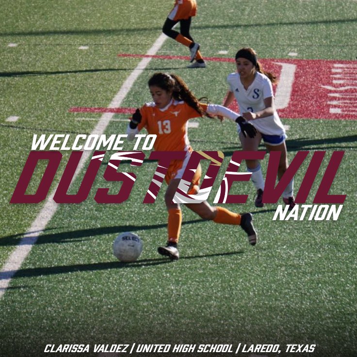 She orchestrated one of the top scoring midfields at Laredo United High School with eight goals and eight assists. 

Welcome to Dustdevil Nation, Clarissa Valdez. 

🗒 bit.ly/2JkLMJD

#DustEm #HeartlandWSOC
