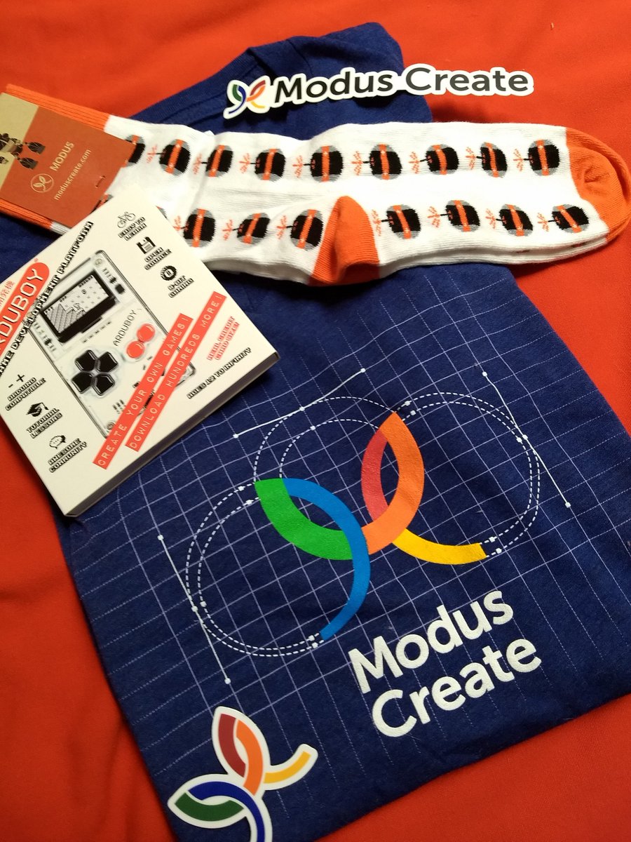 ninja_gaiden's tweet photo. Just got some swag from my old/new friends @ModusCreate #ModusCreate #swag https://t.co/98B5TxKSvN