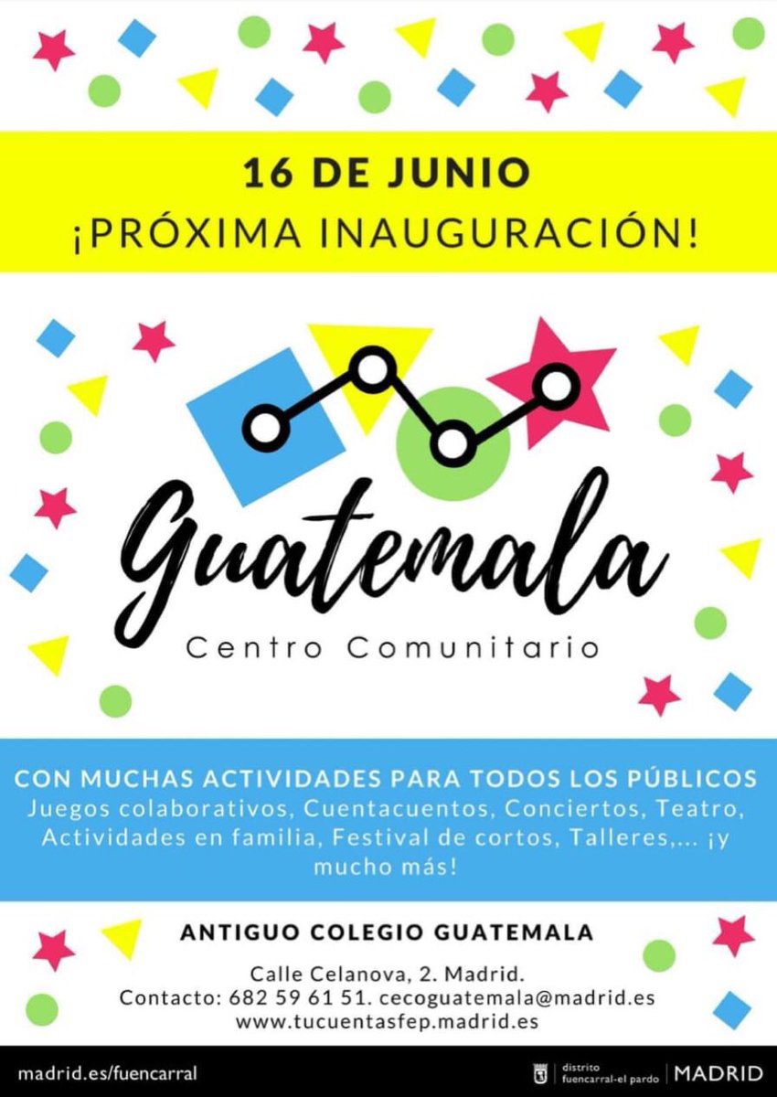 BDPAllStars's tweet photo. El próximo SÁBADO 16 DE JUNIO estaremos cerrando una jornada fantástica, con un montón de actividades, en el Centro Comunitario Guatemala (C/ Celanova, 2. Barrio del Pilar). Por los espacios de barrio gestionados por el barrio! https://t.co/Sj5F1MONVo