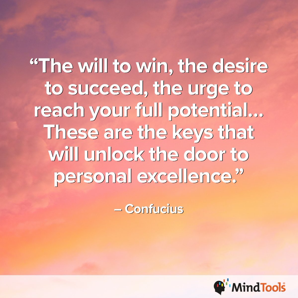 The will to win, the desire to succeed, the urge to reach your full  potential... These are the keys that will unlock the door to personal  excellence.\, image size:1199x1200