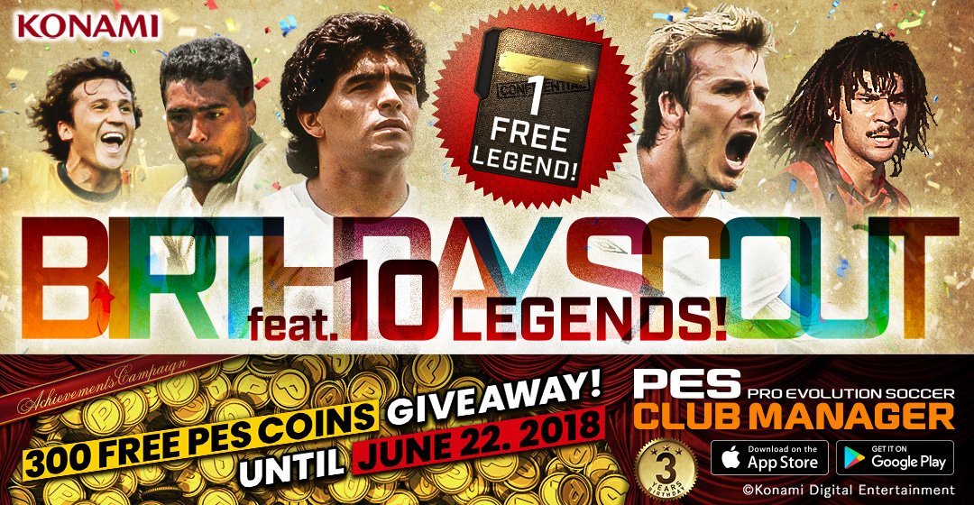 300 PES Coin giveaway with chance of 3,000 PES Coin jackpot!

konami.jp/pescm/