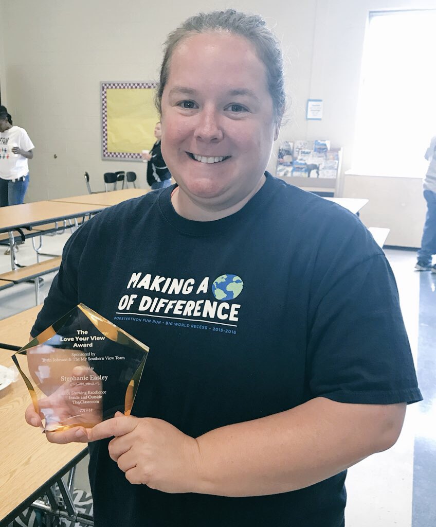Congratulations to Stephanie Easley for earning the “Love Your View” award! <a href="/PolentaES/">Polenta Elementary</a>