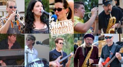 Dig horn-based music? Like to dance? Then Chains Required is just what you need! They're a 10-piece rhythm &amp; blues band based in Sonora, California and their goal is to provide a soul-stirring musical experience. Check them out on the Main Stage on Saturday, June 16th.