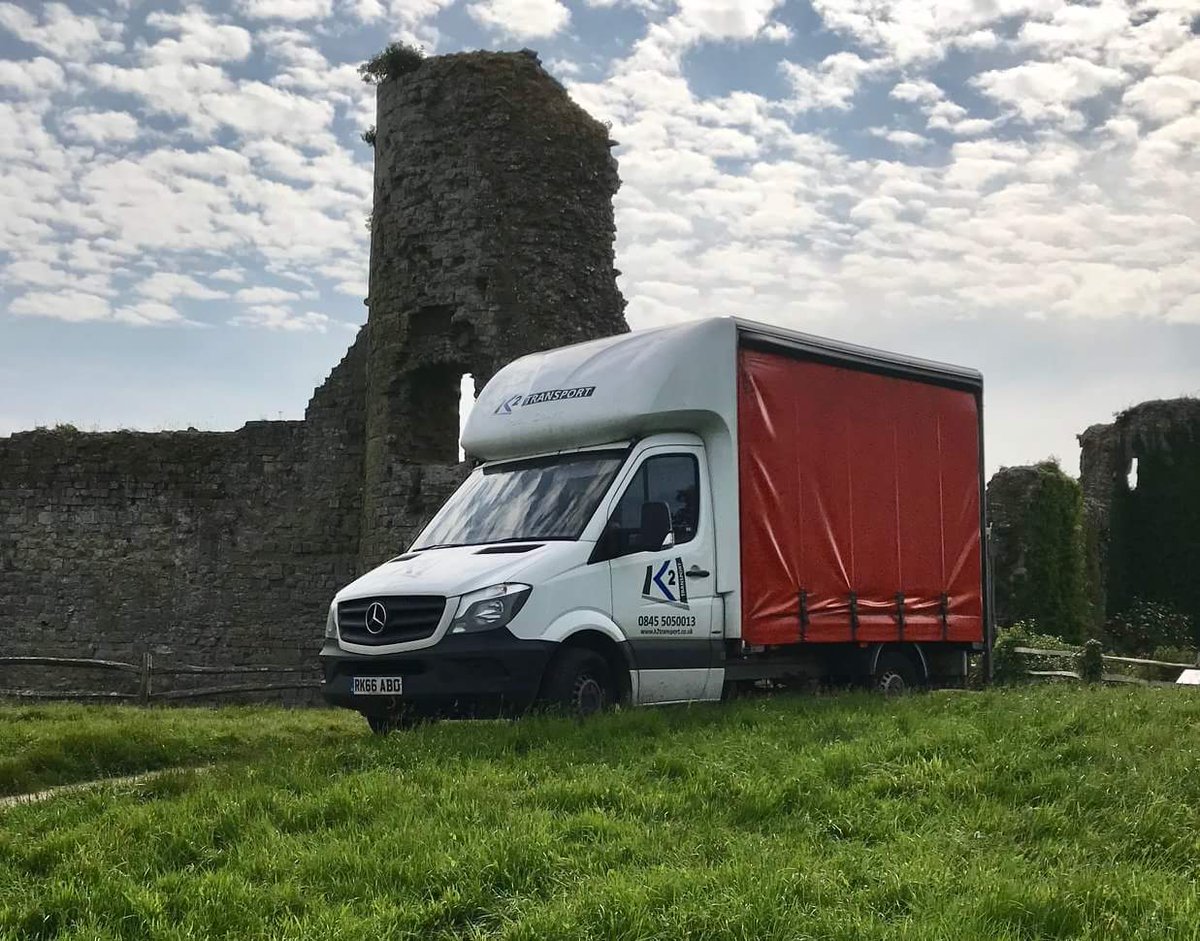 We made a delivery at Pevensey Castle this morning - we go to all the best places #delivery #logistics #pevenseycastle #HappyFriday