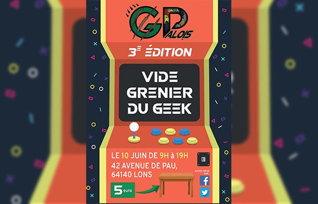 Unluckiesfr's tweet photo. Amis #Palois, n'oubliez pas le #videgrenierdugeek troisième édition dimanche 10 Juin dès 9h! Notre président y fera un tour, à vous de le trouver! @GamingPalois https://t.co/zGyZACRGfo