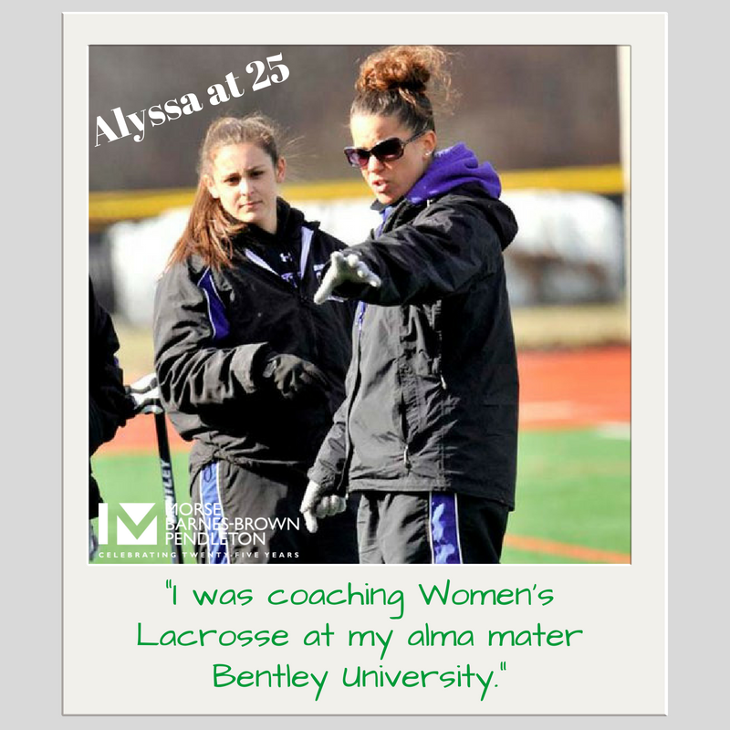 Morse's tweet photo. #MBBPat25 When Alyssa Ritchie was 25, she was coaching #lacrosse @bentleyu – did we mention she was an All-American athlete?! https://t.co/yZWB2aX7qe