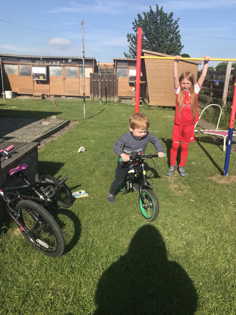 eastergagie's tweet photo. @mattocks_ps more fun activities tonight warming up for football with some gymnastics and Charlie playing on his bike #mattocks2cool4school https://t.co/aQpYKmg1E2