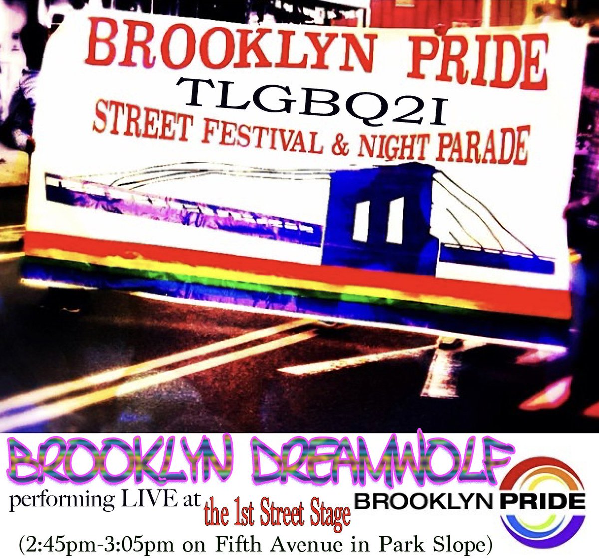 i hit the mic at 2:45pm #BrooklynPride2018 tmw! #Jendog w/ @yalinidream as #BrooklynDreamwolf (on 1st St. Stage/5th Ave) in Park Slope #Brooklyn. #queerHipHop #BushwickHipHop #BushwickArtist #gayHipHop #DopeMC #TwoSpirit #LGBTQI #AlliesWelcomed #QPOCHipHop #QPOC @awQwardtalent
