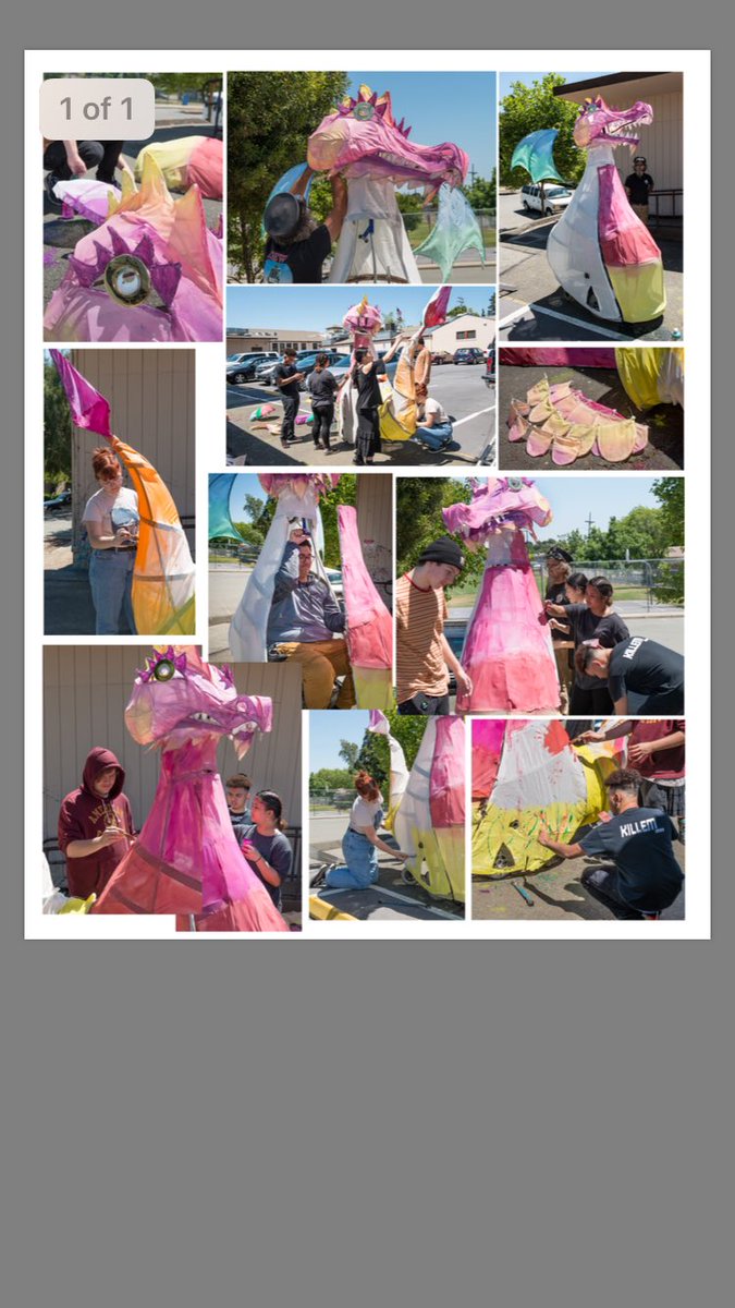 Meet Libby the dragon created by LHS art club with Shannon O'Hare from ObtaniumWorks.