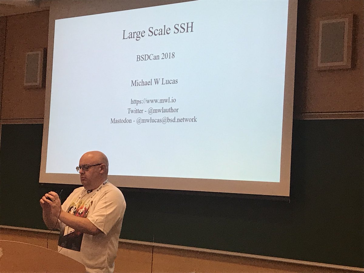 hostileadmin's tweet image. Large Scale SSH, by @mwlauthor #BSDCan