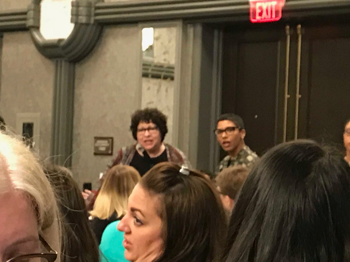 petermshane's tweet photo. Justice Sotomayor and Prof. Melissa Murray doing an ambulatory Q &amp; A session at the @ACS2018 lunch https://t.co/FEkc0qwNQF