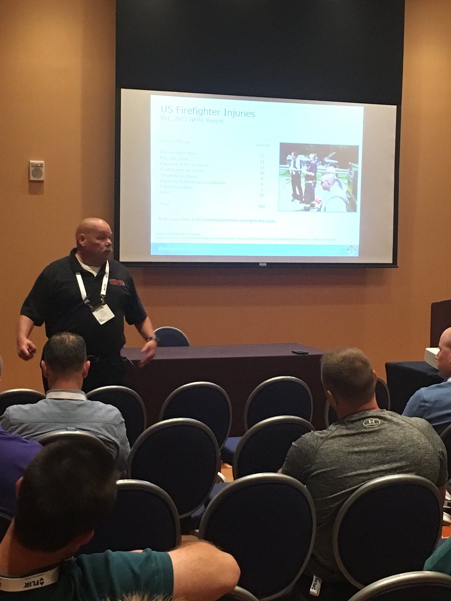 hazmatdoc's tweet photo. Instructor Cullen passionate about improving responder safety during his  “Breaking Bad” class at the 2018 IAFC HazMat Conference  #Hazmat2018 #HazmatConf2018 #HazmatFC https://t.co/t32YDEEcaw