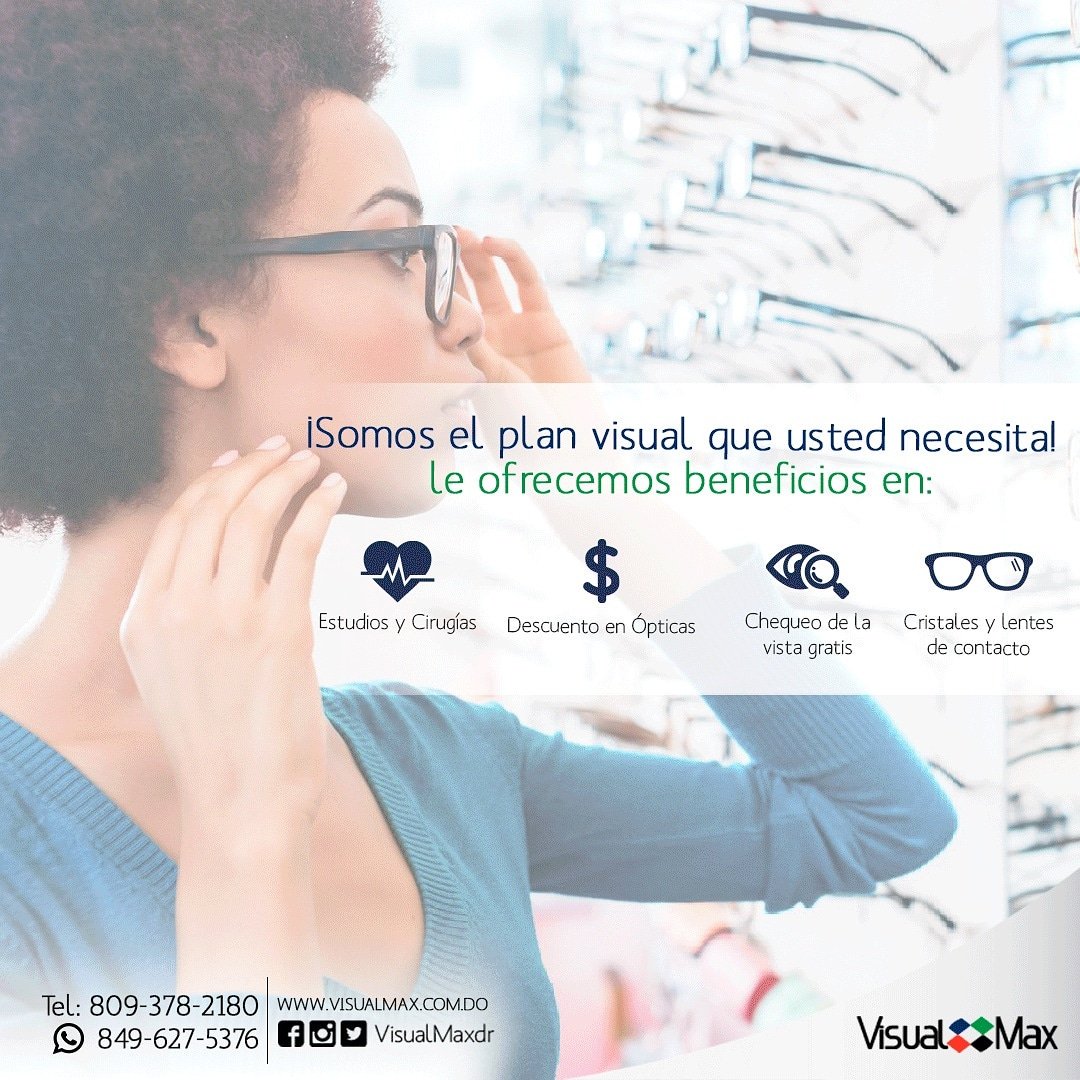 visualMaxDR's tweet photo. Utiliza los beneficios de tu plan de salud en las diferentes sucursales de @optimaxdr.
Obtén importantes descuentos en monturas y bonos para gafas de sol.
#PlanDeSalud #VisualMax #Beneficios #Monturas #Gafasdesol https://t.co/6e8MkAx8z9