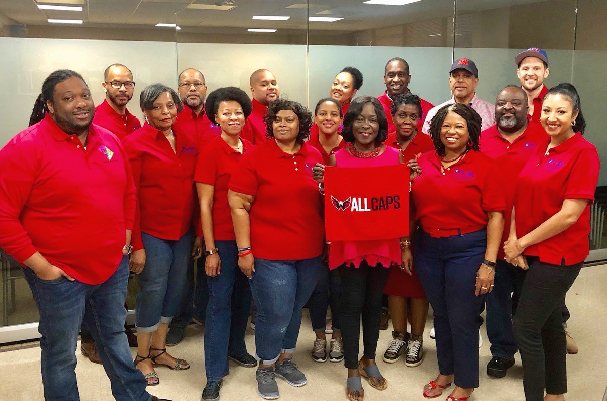 DCOPC's tweet photo. @DCOPC staff rocking our red in honor of #StanleyCupChampions @Capitals Congratulations! #ALLCAPS #StanleyCup #RockTheRedDC https://t.co/EksoCEo0Ux