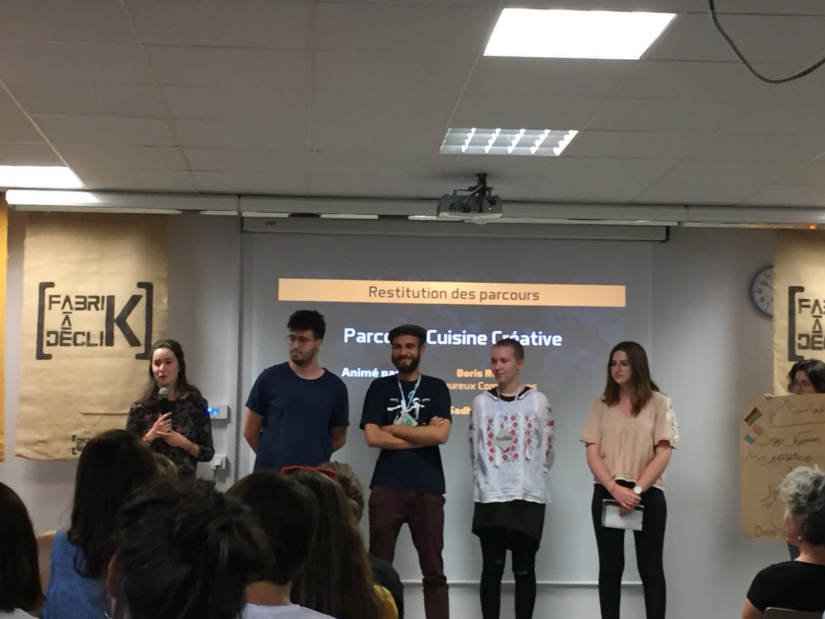 FabriKaDecliK's tweet photo. Le parcours cuisine créative, qui a nourrit l’ensemble des participant.e.s, revient sur ces trois jours de FabriK à DécliK ! 👨🏾🍳👩🏻🍳#FDK2018 https://t.co/IiJGuaOWtu