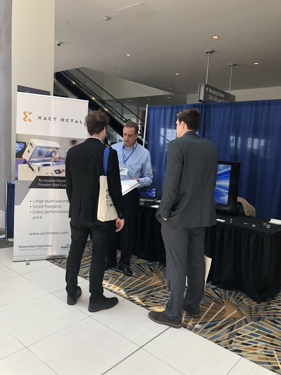 MaterialiseNV's tweet photo. Many thanks to exhibitor @XactMetal for being with us during #MaterialiseExperience - be sure to stop by and talk with them today. https://t.co/eOnOmVnKZU