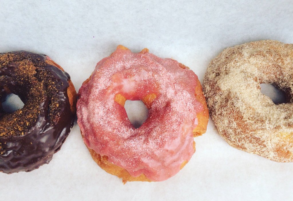 GluttonyPDX's tweet photo. Our donuts are handmade, small batch &amp; sell out early... Get'em while we 
gotta 'em 🍩🍩🍩🍩#pdxeats #foodiesofportland #pdxdonuts #pdxfoodcarts https://t.co/lBqDuaEefe