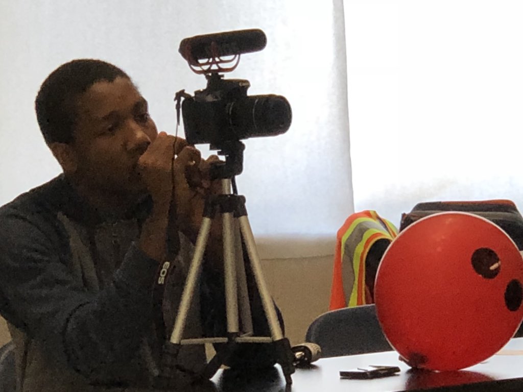 _wharris's tweet photo. STEM Productions team in action! Documenting STEM at STEM! @rsahighschool @STEMacademyRUSD #Androids https://t.co/VnWzNEnNQk