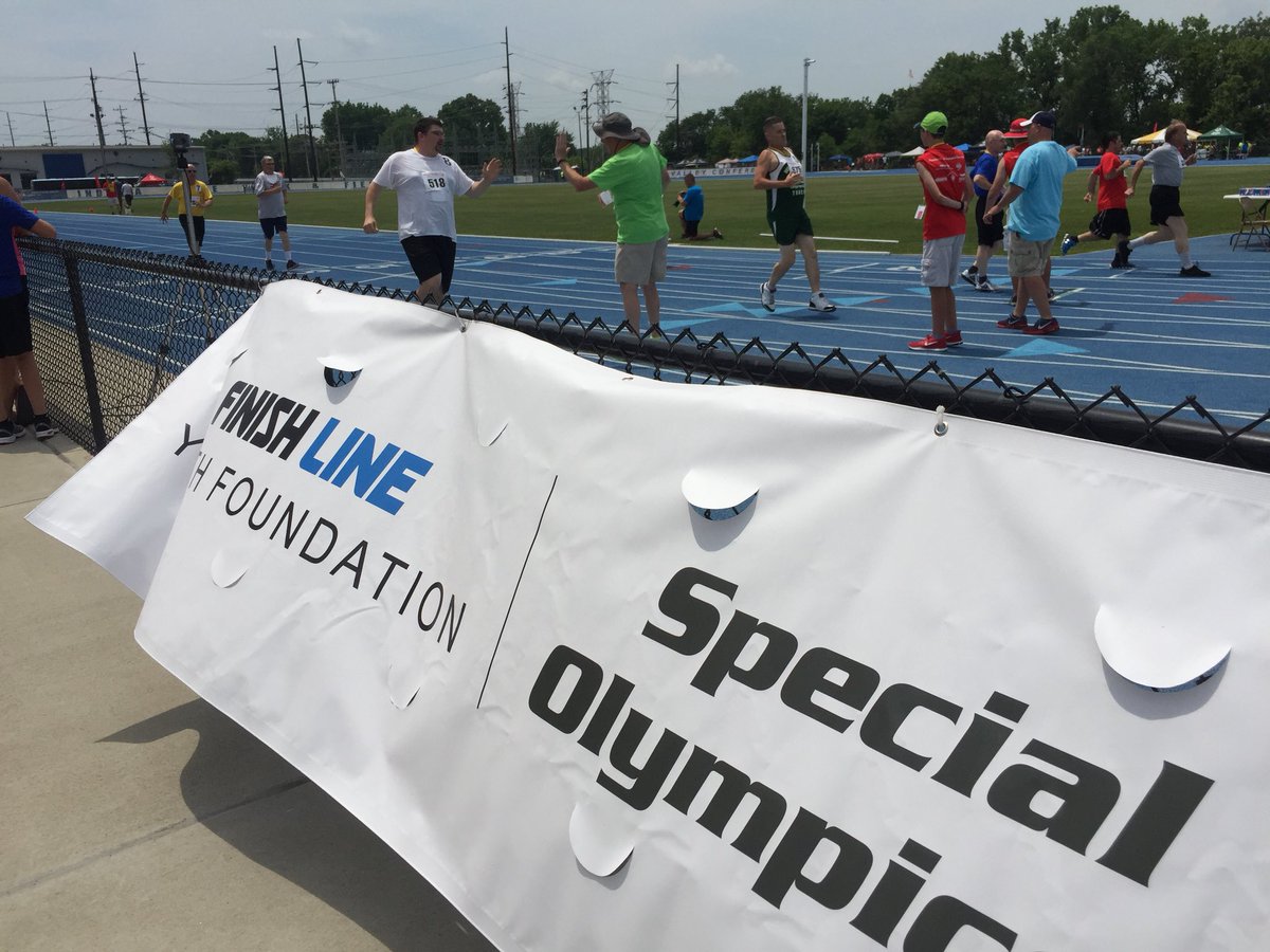 FinishLineNews's tweet photo. Crossing the finish line of the 100 yard dash @SOIndiana Summer games. Congrats to all #SOINSG18 participants this weekend #FLYFKicks https://t.co/I3qhE0X1cf