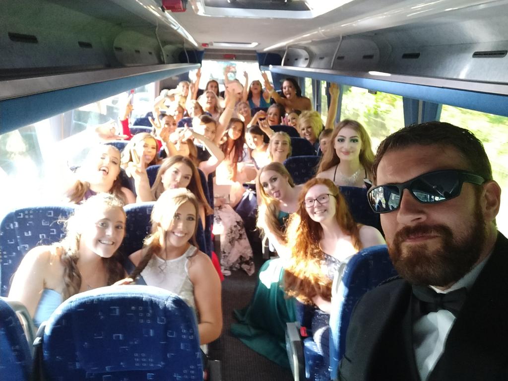 William_J_Burke's tweet photo. I've got the best bus . . .
#RHSprom2018 https://t.co/yInBsP7hgV